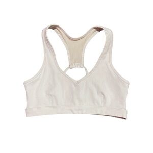 Bombshell Sportswear Sports Bra Women’s Size Medium‎ Beige Ivory Ribbed